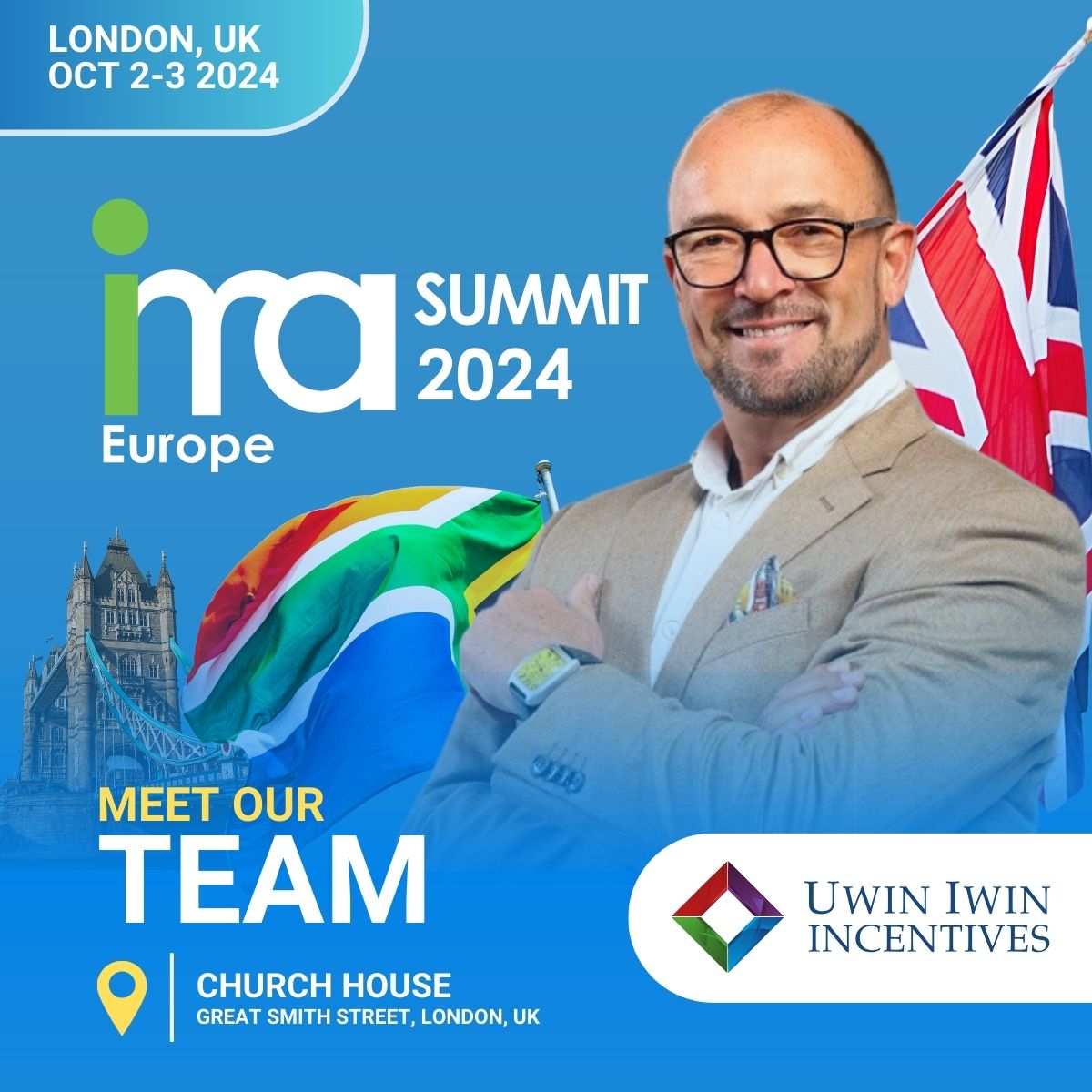 UwinIwinINT's tweet image. Uwin Iwin Incentives CEO, David Sand, representing Uwin Iwin at this year’s IMA Europe Summit in London on October 2nd &amp;amp; 3rd. The summit brings professionals together to share insights on loyalty, engagement, and incentive programs. #IMAEurope #LondonSummit2024 #IncentivePrograms