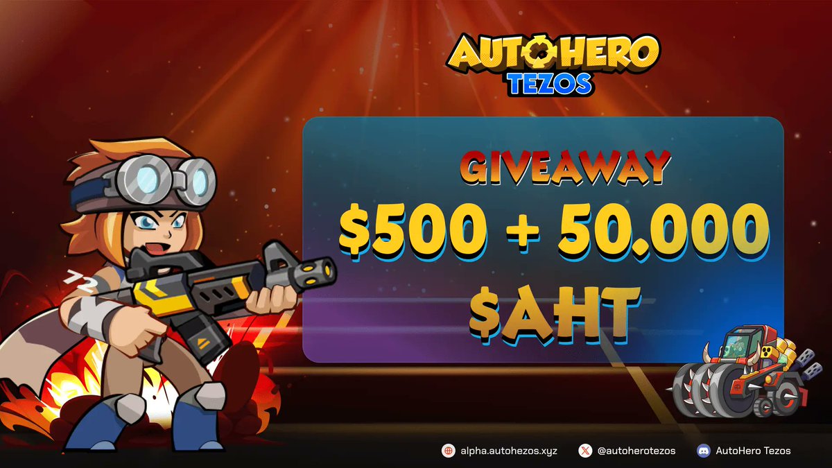 DMission Zone π°π£.π£π° (@dmissionzone) on Twitter photo AutoHerro Tezos $500 + 50,000 $AHT Giveaway !
π Hey there, gamer! Meet <a href="/autoherotezos/">AutoHero Tezos</a> on <a href="/DMissionZone/">dmission.me</a>, complete simple tasks, and earn rewards in no time!
π Duration: 1 - 8 October 2024
π Awesome Rewards: $500 + 50,000 $AHT tokens! π°π
Plus, it's an experience where you AutoHerro Tezos $500 + 50,000 $AHT Giveaway !
π Hey there, gamer! Meet <a href="/autoherotezos/">AutoHero Tezos</a> on <a href="/DMissionZone/">dmission.me</a>, complete simple tasks, and earn rewards in no time!
π Duration: 1 - 8 October 2024
π Awesome Rewards: $500 + 50,000 $AHT tokens! π°π
Plus, it's an experience where you