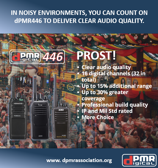 dPMRAssociation's tweet image. The narrower 6.25 kHz bandwidth of #dPMR digital with its lower #BitErrorRate can extend range by 15% and offer improved clarity over a 30% wider coverage area compared to 12.5 kHz analogue: meaning clearer audio throughout the full coverage area. More bit.ly/3aeDiiB