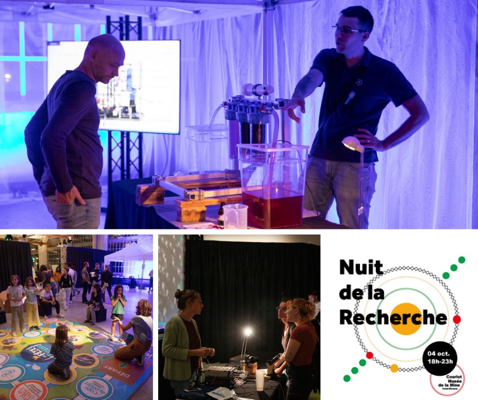 Rencontres, ateliers, jeux, démonstrations... La Nuit de la Recherche, c'est le 4 octobre au Musée de la Mine et c'est l'occasion rêvée de plonger (gratuitement !) dans le monde de la science dans une ambiance festive ! ➡️ larotonde-sciences.com/cest-au-progra…

@RotondeSciences
#nuitchercheurs