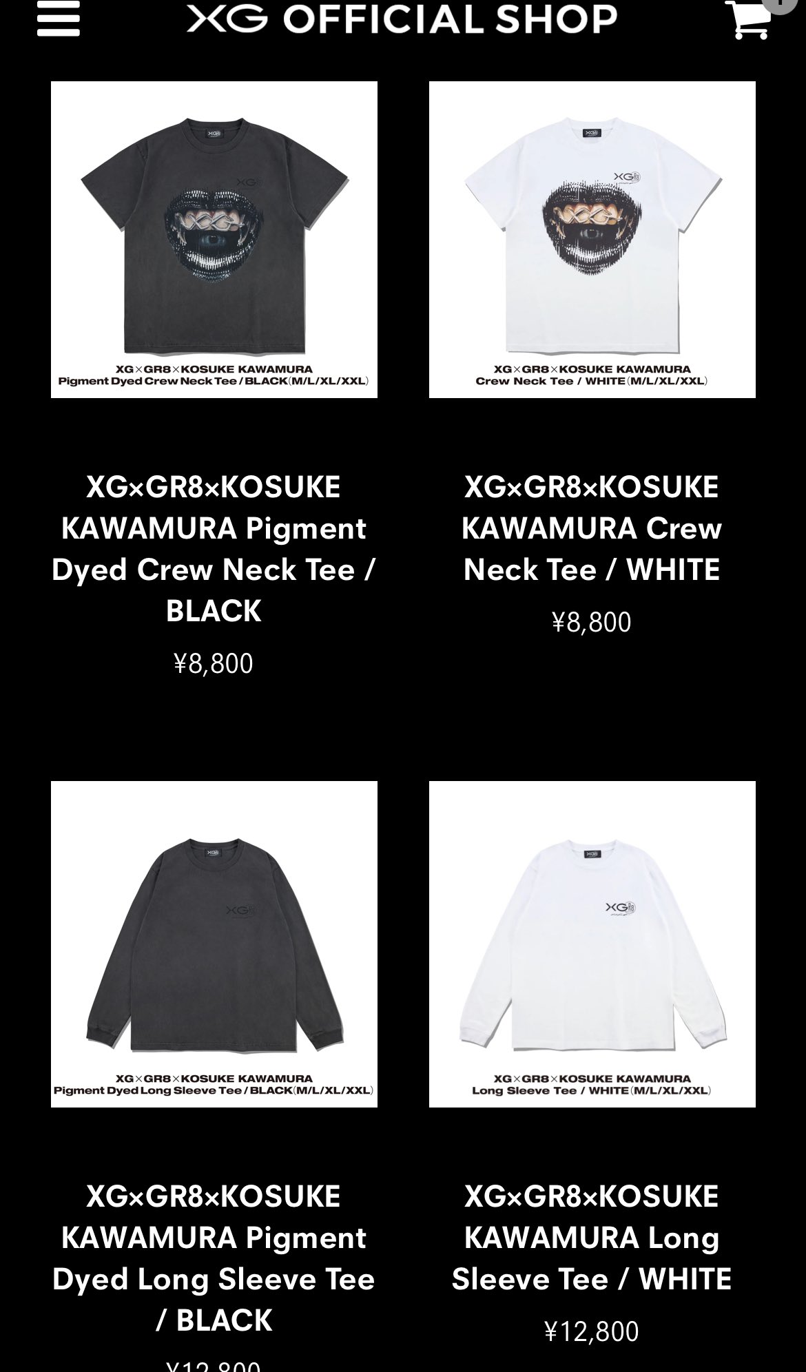 XG GR8 Pigment Dyed Long Sleeve Tee M 黒（あーちゃん@90
