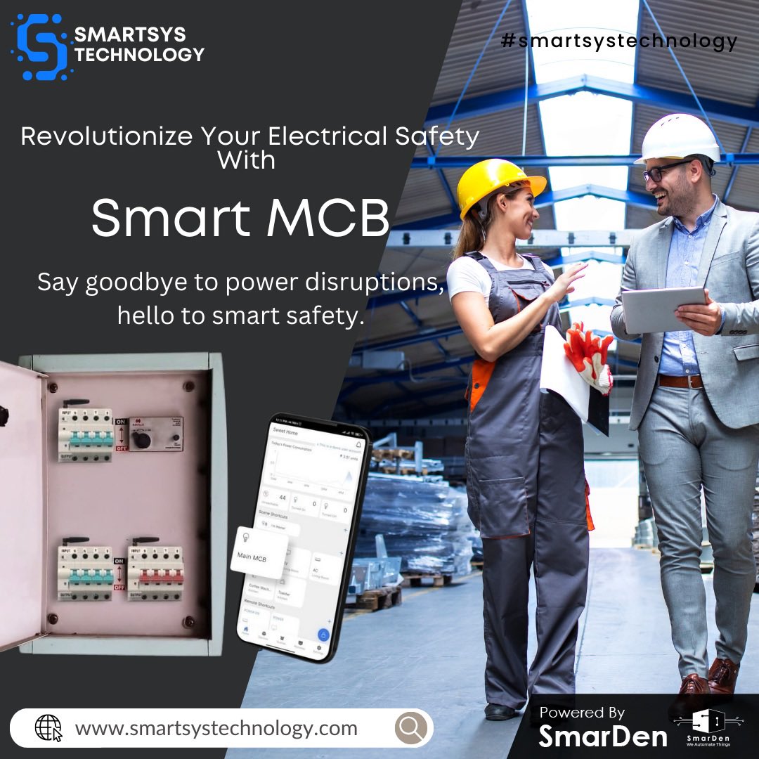 smartsystech_'s tweet image. ⚡ Revolutionize your home’s safety with Smart MCB! Say goodbye to power disruptions &amp;amp; hello to smart automation. 

🏠 Control your electrical safety from anywhere! 💡 

#SmartMCB #TechInnovation #HomeAutomation #IoT #ElectricalSafety #SmartLiving #smartsystechnology  #guwahati