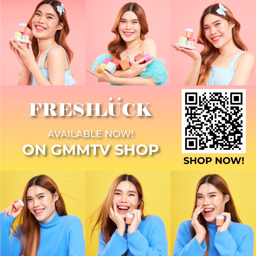 freshluckth's tweet photo. AVAILABLE NOW!
FRESHLUCK | BY GODJI TACHAKORN ON GMMTV SHOP

แสกน QR Code บนภาพ แล้วเข้าไปเลือกยาดมสายแฟ 7สี 7กลิ่น 7วัน กันได้เลยค่ะ😉

Hope Our ”FRESHNESS“ brings you ”LUCK“ ✨💫

#FRESHLUCK #ยาดมดวงดี #LuckyInhaler #ยาดมก๊อตจิ https://t.co/ZMIMp7AUk1