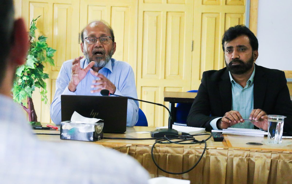 HANDS_Welfare's tweet photo. Dr. Shaikh Tanveer Ahmed, CEO of HANDS Pakistan, welcomed Mr. Jonathan Stern, Director of Education Research at RTI International and Mr. Naveed Ahmed Shaikh, Consultant for RTI International at the Head Office. The meeting focused on future collaborations in the education sector https://t.co/za28h3jTRX
