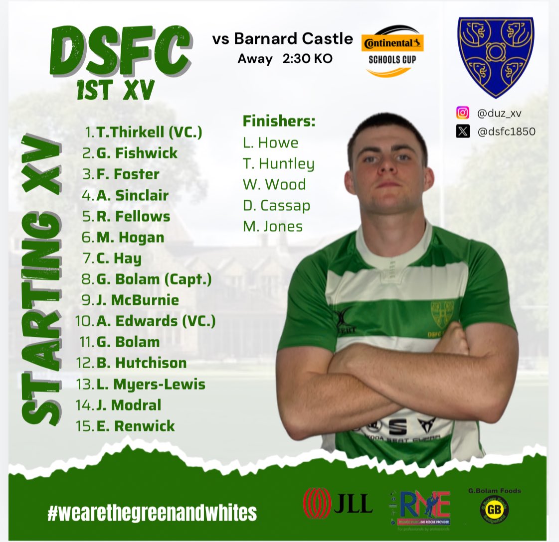 Durham School FC (@dsfc1850) on Twitter photo Tomorrow’s <a href="/Dunelmia/">Durham School</a> 1st XV. <a href="/SchoolHouseDS/">School House</a> <a href="/TheCaffinites/">The Caffinites</a> <a href="/PooleHouseDS/">Poole House</a> Go well boys 🏉💚⚪️💚#wearethegreenandwhites Tomorrow’s <a href="/Dunelmia/">Durham School</a> 1st XV. <a href="/SchoolHouseDS/">School House</a> <a href="/TheCaffinites/">The Caffinites</a> <a href="/PooleHouseDS/">Poole House</a> Go well boys 🏉💚⚪️💚#wearethegreenandwhites