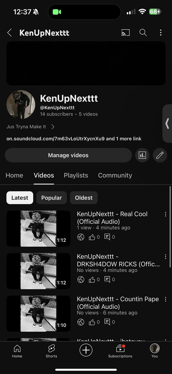DROPPED MY FIRST EP ON YOUTUBE  DROPPING ON SOUNDCLOUD NEXT

ON ALL PLATS SOON..

youtube.com/@kenupnexttt?s…