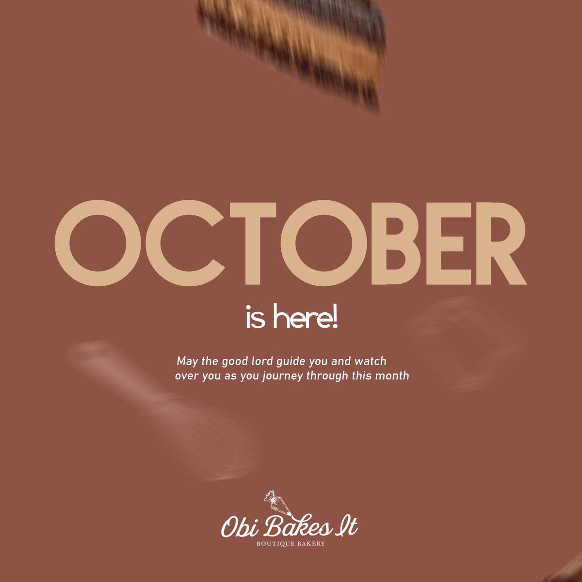 obibakesit's tweet photo. Hello, October! 📞 May this month bring you as much joy and sweetness 🍠 as our cakes 🍰. 

Happy New Month from Obi Bakes It! https://t.co/GLLRfpB69r