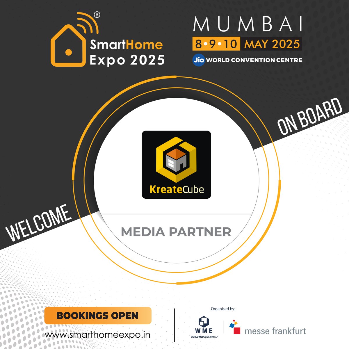 expo_smart's tweet image. We’re excited to have KreateCube on board for the 6th Edition of Smart Home Expo!

📅 8-10 May 2025 
📍 Jio World Convention Centre, Mumbai
🔗 Register now to explore the future of smart living: lnkd.in/gsM4ivUv

#Smarthomeexpo #smarthometechnology