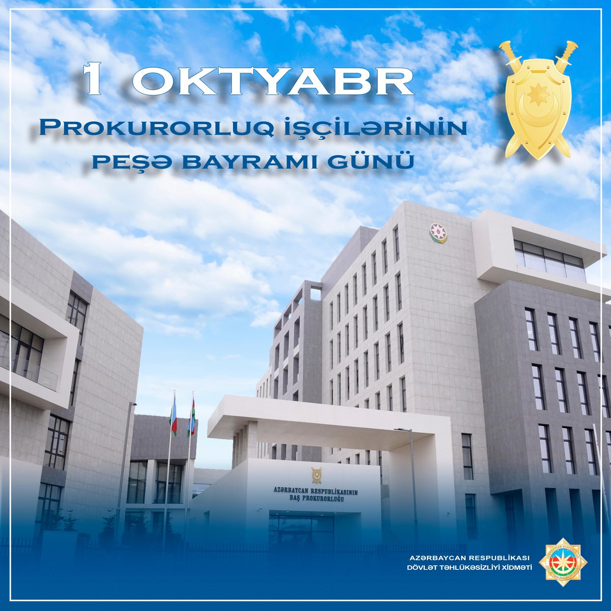DTX_Azerbaijan's tweet photo. Azərbaycan Respublikasının prokurorluq orqanlarının əməkdaşlarını peşə bayramı münasibətilə təbrik edir, fəaliyyətlərində uğurlar arzulayırıq!

@prokurorluq https://t.co/fYGUCloTzg