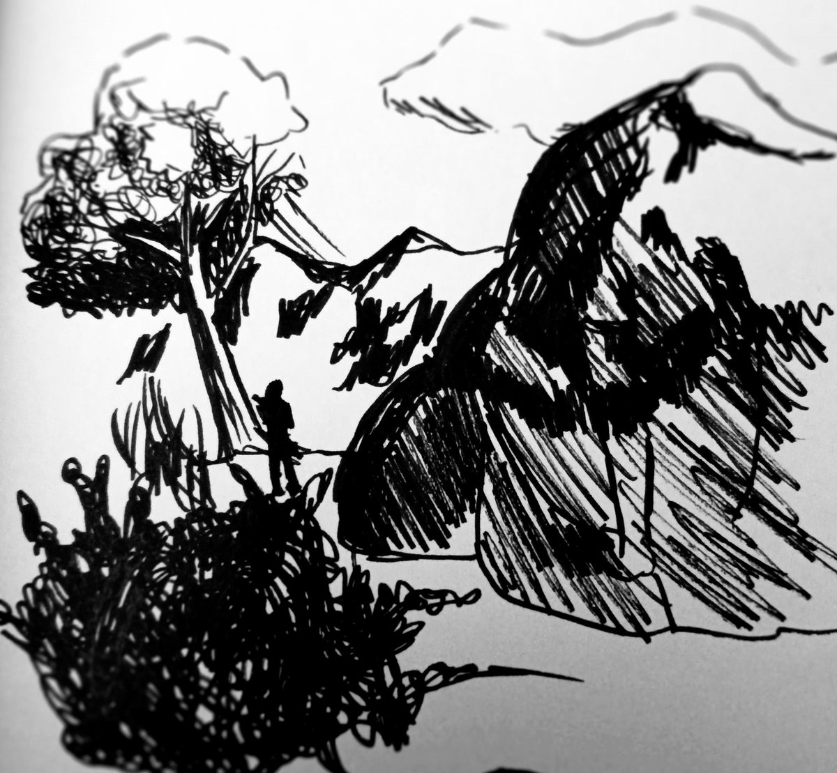 dae_danie's tweet photo. Day 1. I don't know if I'll survive the month but I'm giving it one try. #Inktober https://t.co/ElXE2TkyKS
