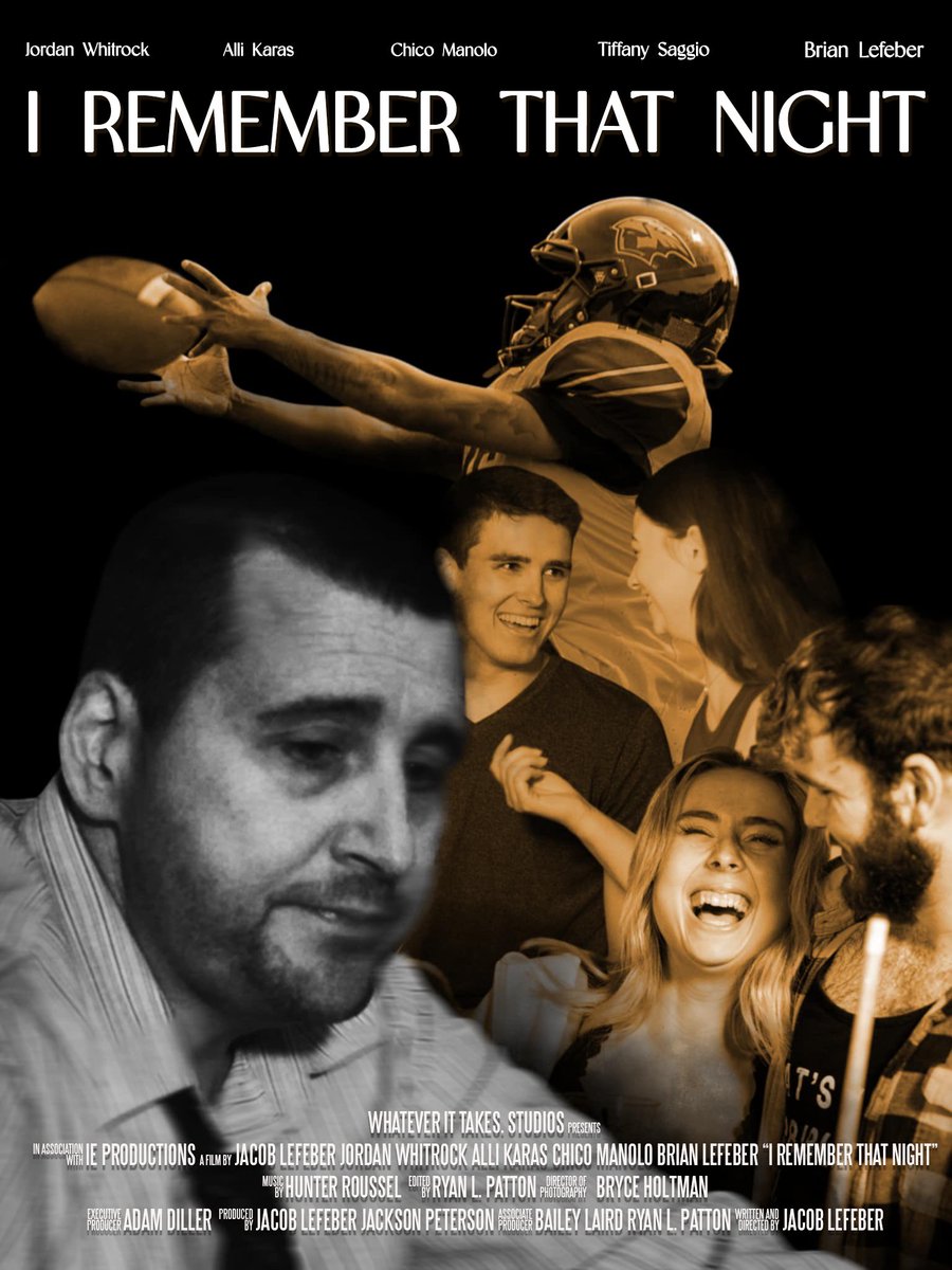 Excited to share the official poster for "I Remember That Night" - the lastest film from <a href="/JacobLefeber48/">Jacob Lefeber</a> !!

Coming later this year - stay tuned for the trailer soon!

#ieproductions #WhateverItTakes #shortfilm #posters