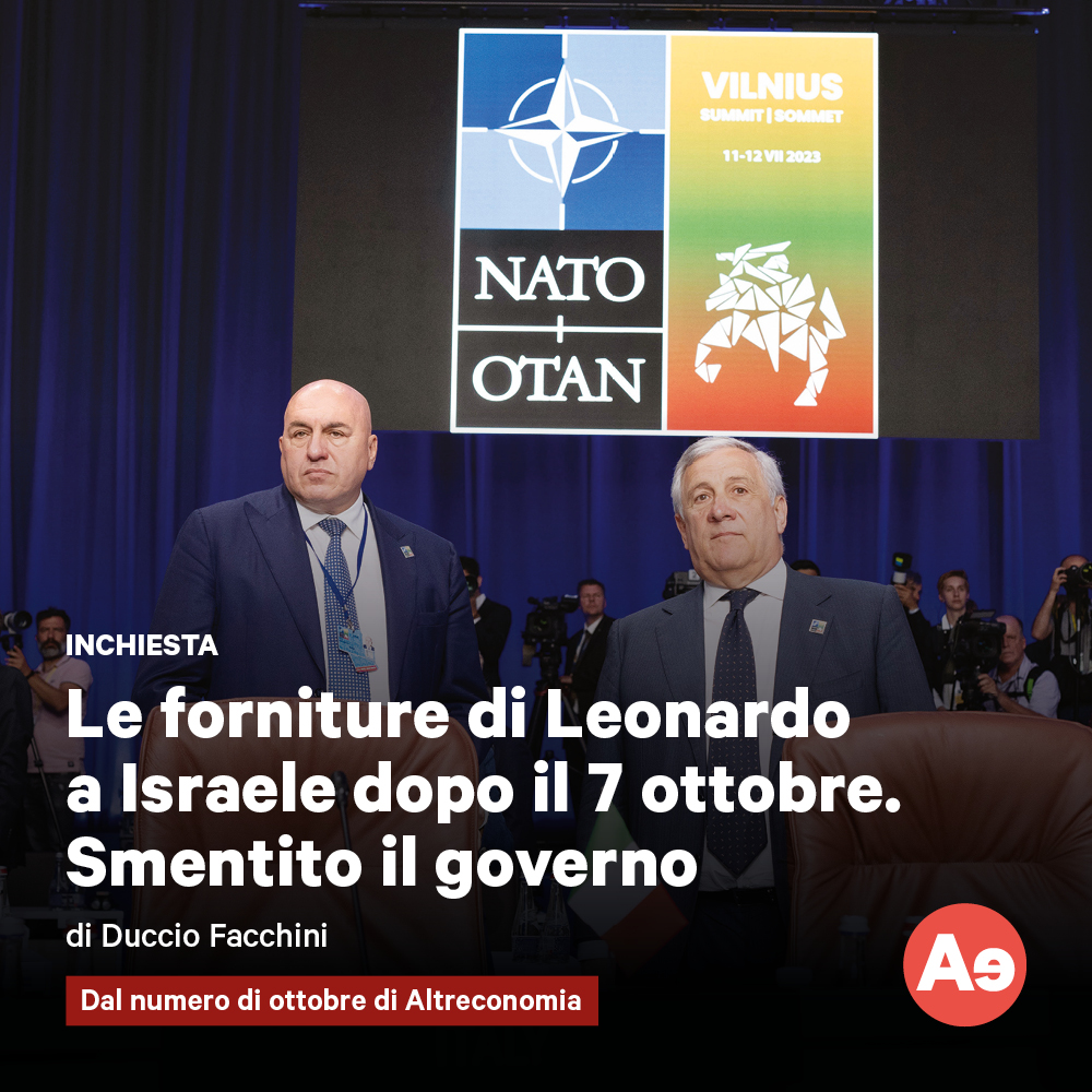 #Leonardo conferma ad Altreconomia l’assistenza e l’export di pezzi di ricambio per i velivoli M-346 sui quali si addestrano i piloti dell’aviazione di Tel Aviv. Il governo aveva assicurato lo “stop”. Non è andata così. L'inchiesta di Duccio Facchini

👉t.ly/akG5K