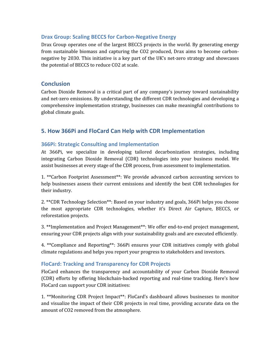 flo_card's tweet photo. Did you know that over 70% of companies investing in Carbon Dioxide Removal (CDRs) have improved their SDG performance, while CDR providers are projected to generate over $100 billion by 2030?

#CDR #CarbonDioxideRemoval #NetZero #SustainabilityStrategy #ClimateAction https://t.co/RlssSzEbzN
