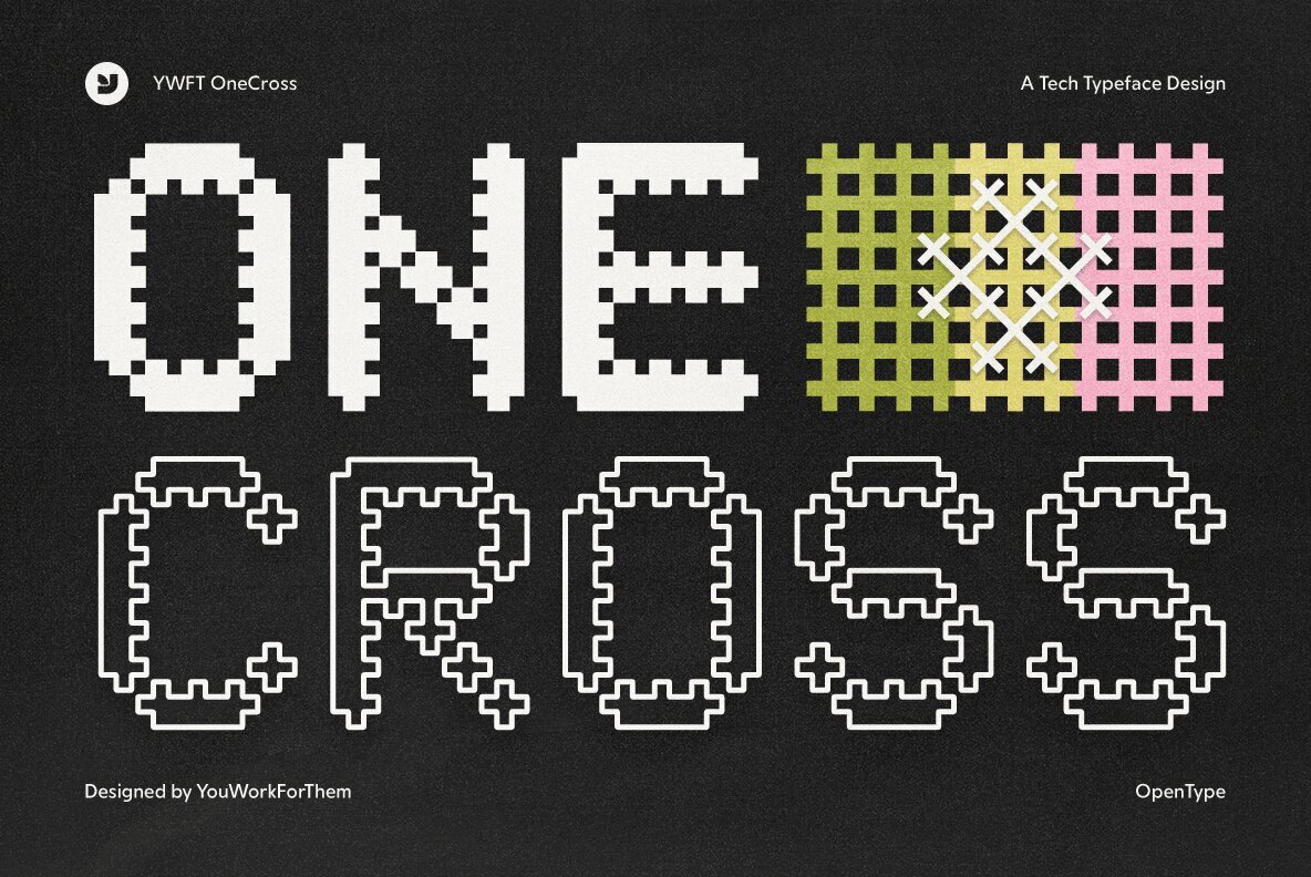 YouWorkForThem's tweet photo. YWFT OneCross Font

On Sale! 🔥 Starting from $10.00
🔗 https://t.co/MsKpJlTXOt

#youworkforthem #8bit #90s #Abstract #Arcade #Bitmap #Digital #Geometric #Grid #Monospace #Overcross #Pixel #Programmatic #Stitch  #Tech #Videogame #Videogame https://t.co/gCvFEbWXDq