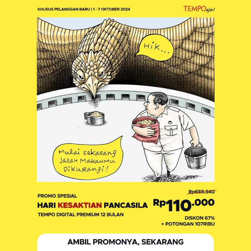 tempodotco's tweet photo. Dobel keuntungan di Hari Kesaktian Pancasila! Diskon 67% + Potongan 107ribu untuk akses 100+ kategori berita eksklusif dan arsip sejak 1971 selama 12 bulan. 

Khusus pelanggan baru, berlaku 1 - 7 Oktober 2024. Yuk, ambil promonya, Sahabat Tempo!