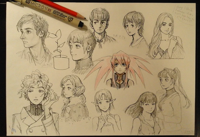 Unfortunately I won't be able to do Inktober on paper because I'm running out of pens but here's some practice sketches I've been doing lately! Words cannot describe how much fun I'm having with these! x'D (Also, random Presea lol) 