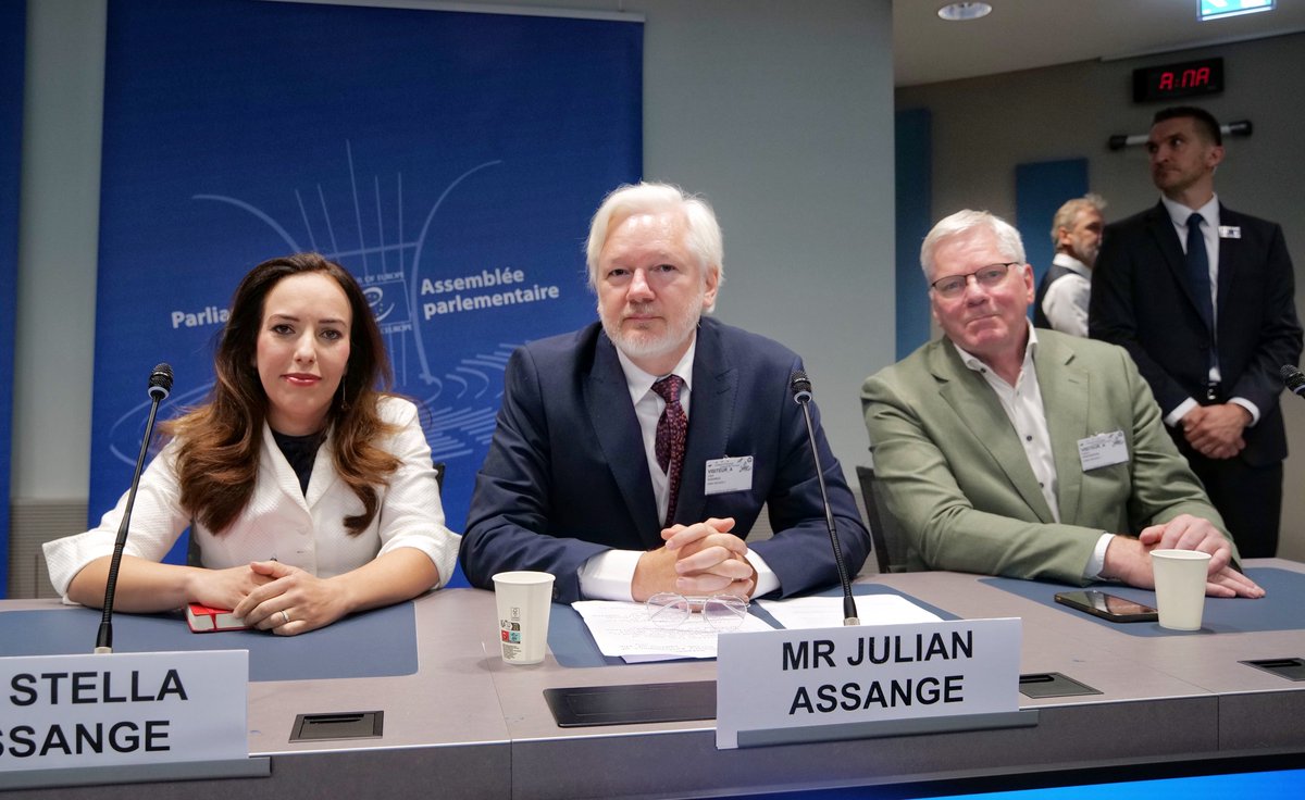 Julian Assange speaks at the Council of Europe. Live-stream begins in 5 minutes 👇