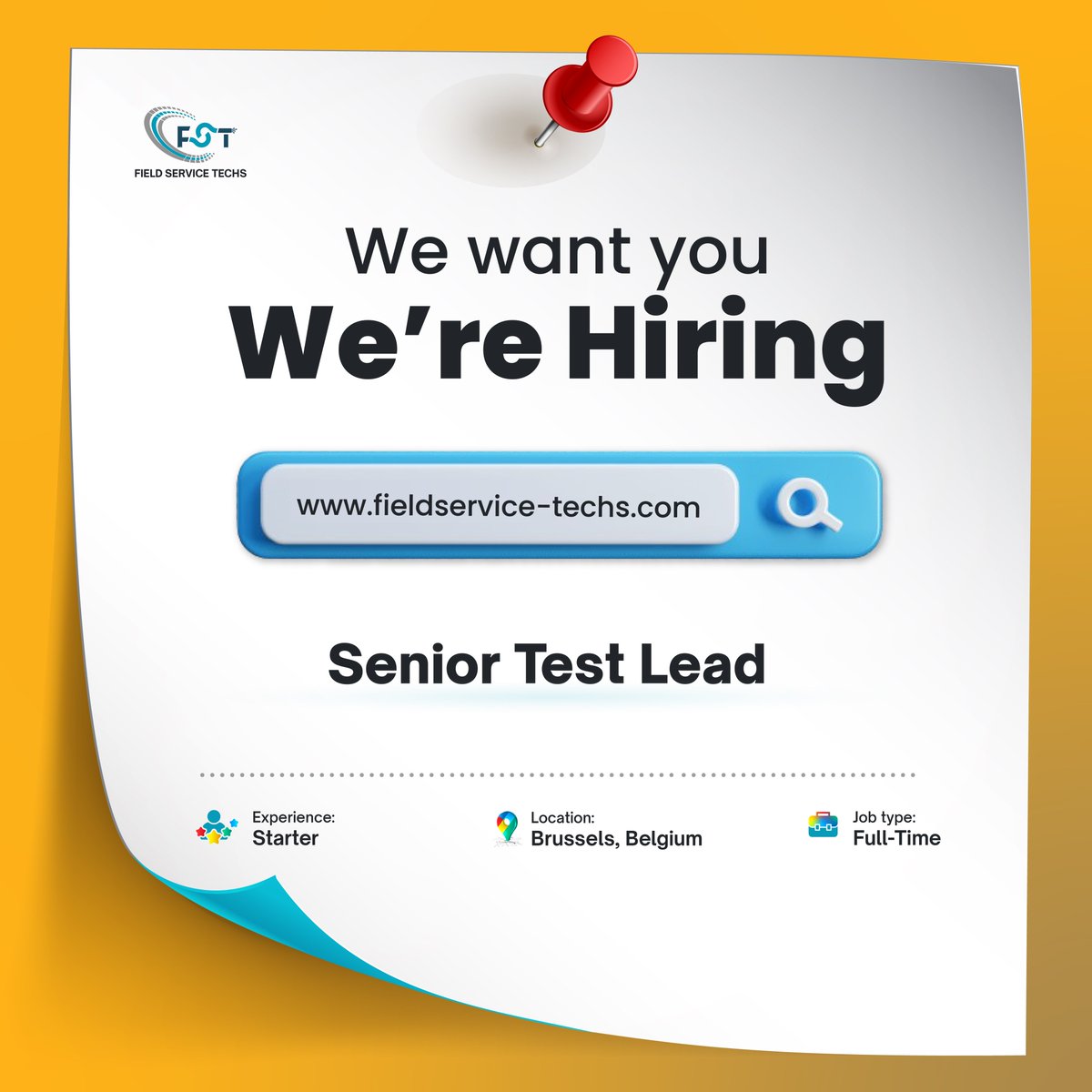 FS_Techs's tweet image. 🚀 We&apos;re hiring a Senior Test Lead!

Join us to lead end-to-end testing of systems &amp;amp; applications, ensuring top-notch quality &amp;amp; production stability.

For more details Signup &amp;amp; Apply now! - fieldservice-techs.com/jobdetails/det…

#hiring #TestLead #QualityAssurance #TechJobs