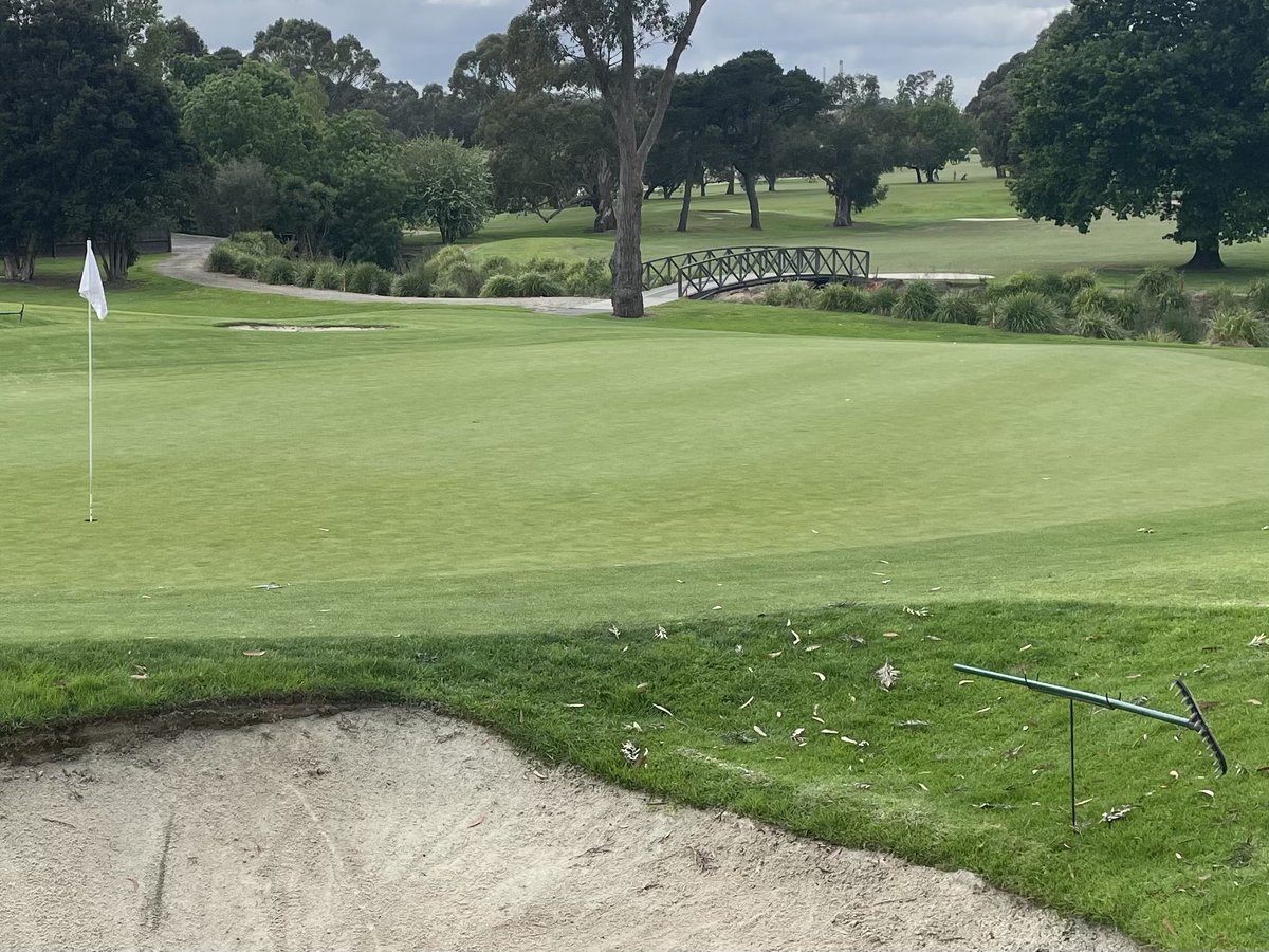 MarkAllenGolf's tweet photo. @TalkBirdie_ToMe @nickohern @ChampionsTour PS - I was at the MIGHTY Box Hill GC today - Home of the Box Hill Gorilla 🦍 Ladders 🪜 ProAm on Friday the 1st of November - check out their rakes and “rake holders” 🕺🏽

#RakePod is coming. 
Mark my words… I’ll make it happen 👊🏻

@nickohern 
@DanBradley29 https://t.co/62y4DZAInd