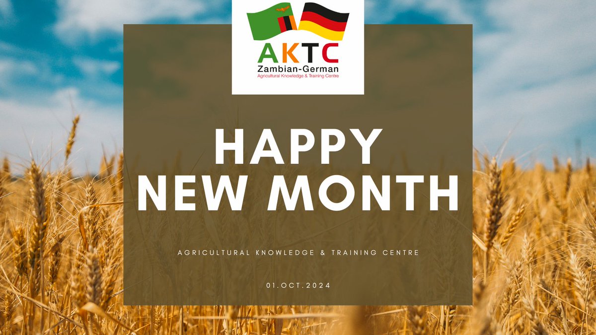 AKTC_Zambia's tweet photo. 🌾 Happy New Month! 🌾
October is packed with exciting events: 📅 7-11 Oct: Modular Training 📅 10-11 Oct: GART National Seed Fair 📅 17 Oct: Potato Indaba
Join us as we continue to empower Zambian farmers with knowledge & skills. 💪
#AFCagri #Training #SeedFair #PotatoIndaba https://t.co/pBE5FNRN2R