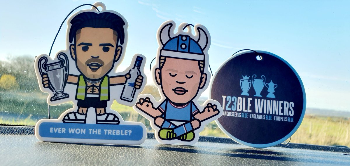 thegingerwig's tweet photo. Matchday competition!

Win a set of our Treble winners car air fresheners 

Retweet to enter 

If City win and Erling scores first we'll give away a set to a follower who retweets 

Good luck and c'mon City https://t.co/YEyoMpqaKt