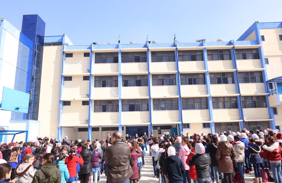 DUA_UNRWASyria's tweet photo. Grateful to the @aics_it delegation for funding the rehabilitation of @UNRWA schools in Yarmouk Camp. Your generous support has helped in restoring education and hope for our youth. 🇮🇹🤝 #EducationForAll #ItalySupport #YarmoukCamp @ItalyinSyria. https://t.co/FkxdSb4J4Y