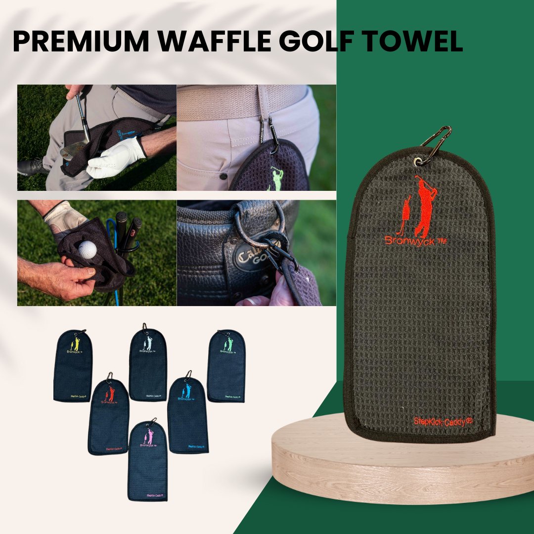 stepkick_caddy's tweet photo. 🏌️‍♂️Elevate your game with Bronwyck's premium waffle design golf towel. Crafted for #performance and #style, it's the perfect addition to your #gear. 🏌️‍♂️ 
SHOP NOW 🛒 https://t.co/q5OUW1sxaT
#PremiumPerformance #GolfEssentials #GolfTowel #WaffleDesignTowel #CaddyTowel #golf #golfer https://t.co/gF7Qk84BUm