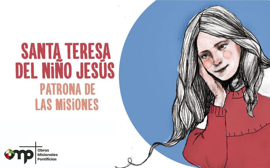 OMP_ES's tweet photo. Empezamos este #OctubreMisionero celebrando la fiesta de Santa Teresa de Lisieux, Patrona de las Misiones. ¡Hoy rezamos especialmente por todos misioneros españoles que llevan el Amor de Jesús hasta los confines de la Tierra! 🙏🏽
#oremosXmisioneros #Domund2024 https://t.co/7Nsn57spP8