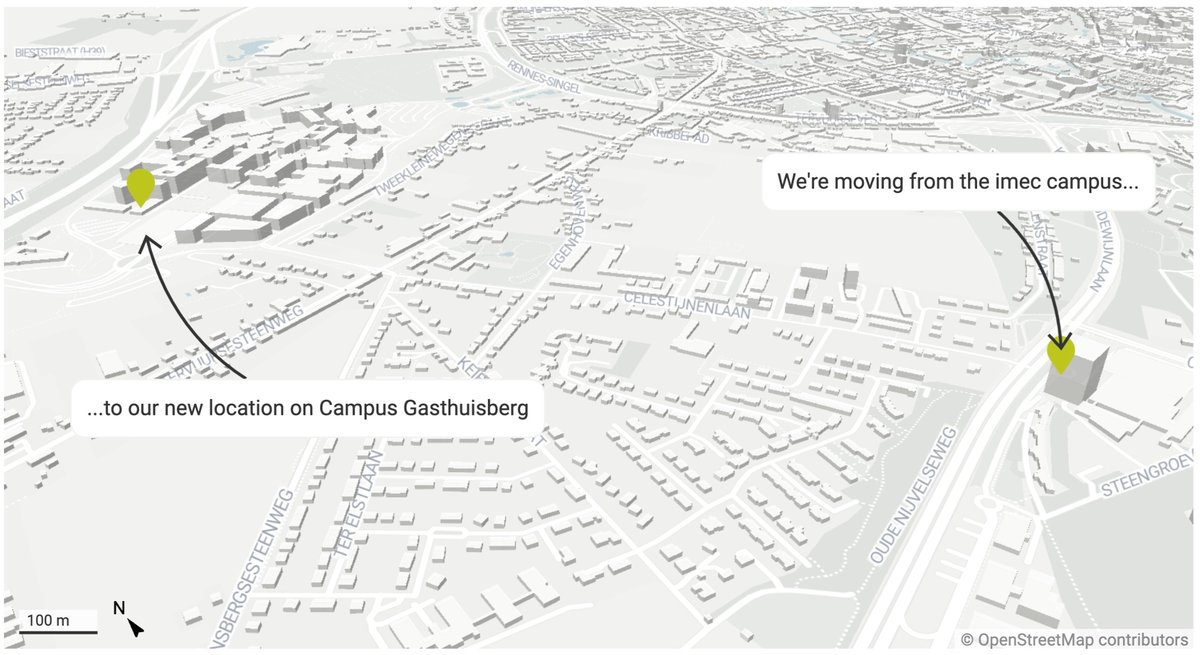 __NERF's tweet image. It's moving week! 📦
We're relocating from the imec campus to our brand new research space at Campus Gasthuisberg, just a few hundred meters away.
nerf.be/en/news#/news/…