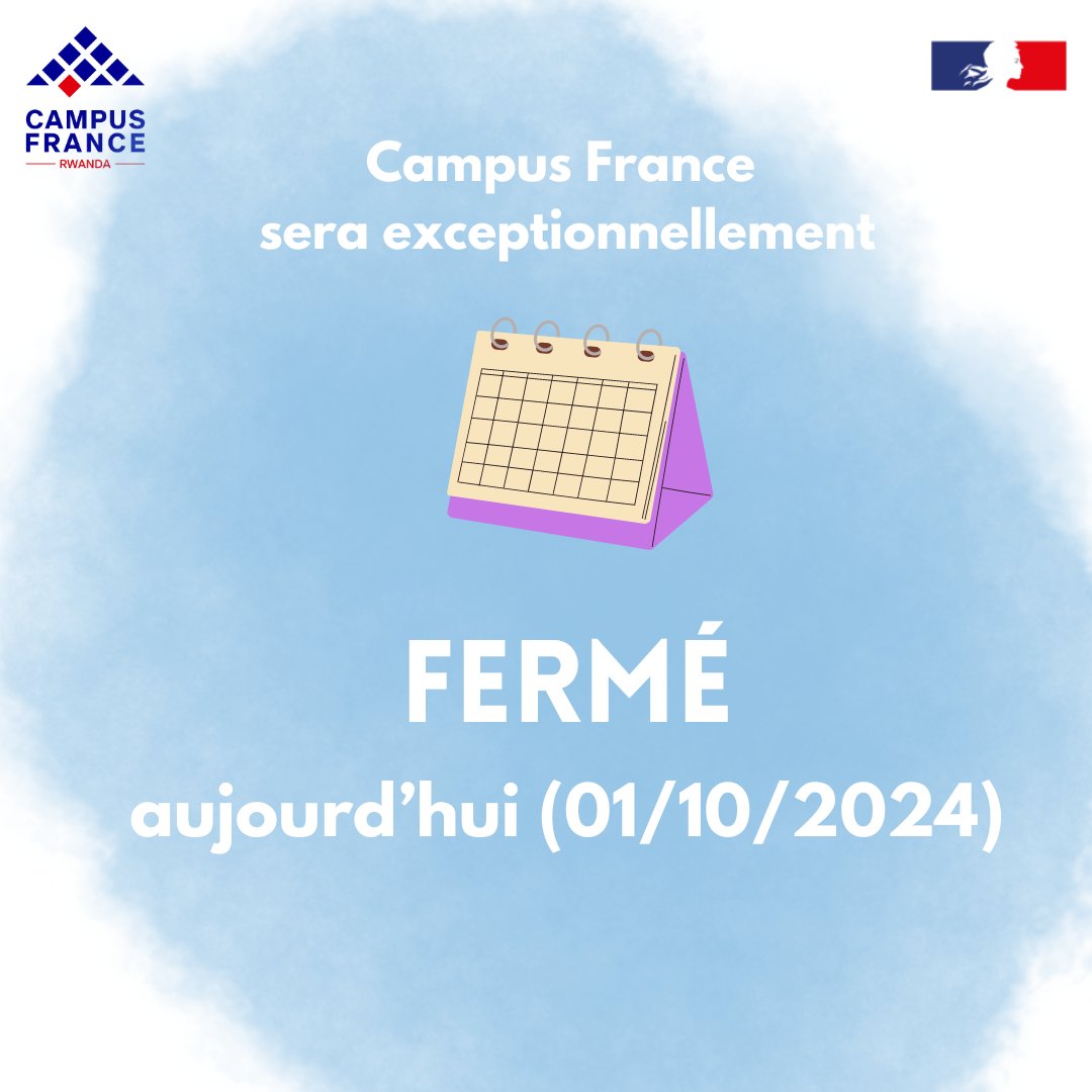 Campus France will be exceptionally closed today (01.10.2024). You can still contact me by Whatsapp.