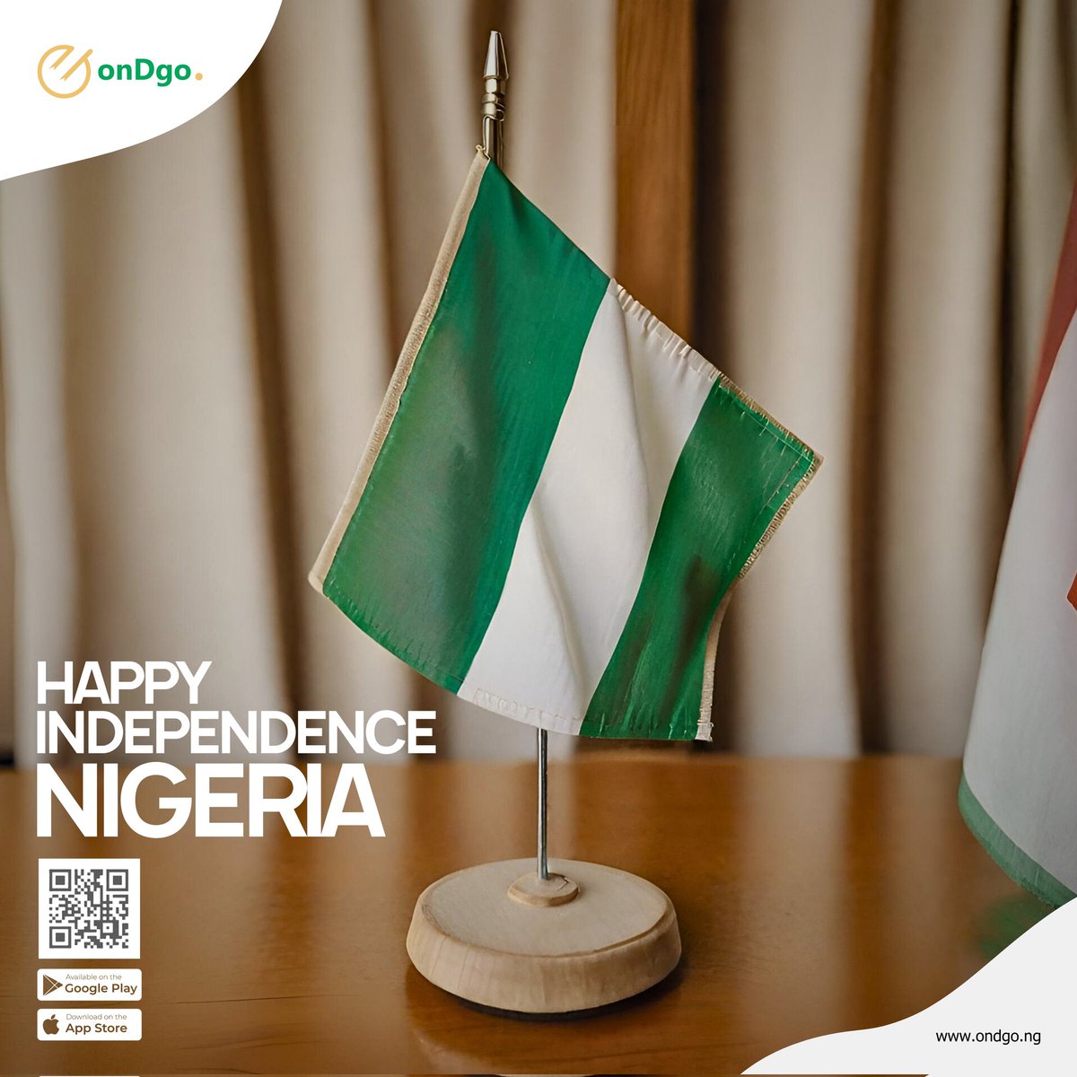 ondgo_ng's tweet photo. Happy Independence Day Nigeria! Today is a celebration of not only our freedom, but also the strength, resilience and vibrant spirit of every Nigerian. Together, we stand strong in resilience and continue to bring honour to our country.
#onDgo #happyindependencedaynigeria #october1st