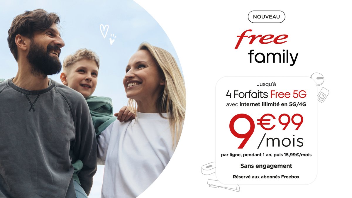 Tu peux proposer 1 Forfait Free à 9,99€ mais pas 4.
Ah bah si.