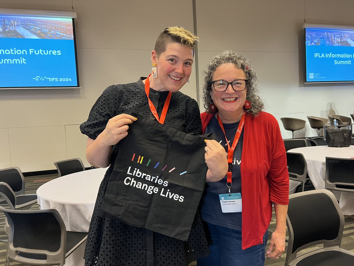 GeometricRabbit's tweet image. Delighted to meet Angela + learn about #LibrariesChangeLives with @PubLibrariesVic!

As an @ALALibrary #LibrariesTransform campaigner, I love how Victorian public libraries change lives by offering communities places to learn, create &amp;amp; belong.

librarieschangelives.org.au #IIFS24