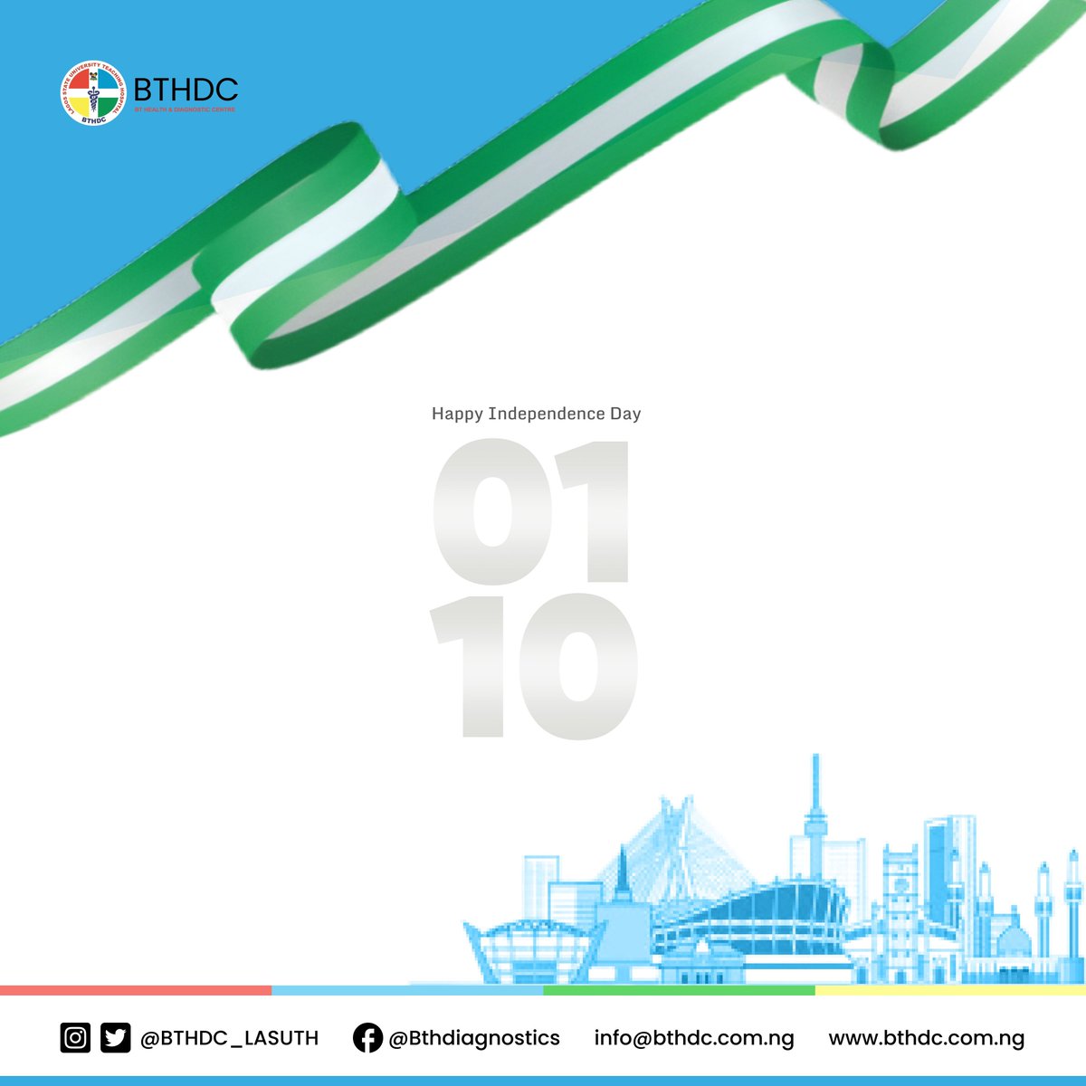 BTHDC_LASUTH's tweet photo. ๐ณ๐ฌ Happy Independence Day Nigeria! As we celebrate 64 years of freedom, letโs embrace our strength and resilience. Together, we can build a healthier future for all. Hereโs to unity, progress, and a renewed commitment to our well-being! ๐
#Bthdc #NigeriaAt64 #IndependenceDay https://t.co/EiDDIxAps4