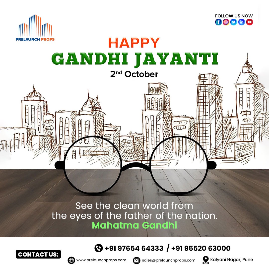 prelaunch_props's tweet image. This Gandhi Jayanti, let&apos;s embrace simplicity and truth to build lasting foundations, just like Gandhi&apos;s vision for the nation. 🏡✨ Find your dream property with us!

#GandhiJayanti #2october #PRELAUNCHPROPS #PuneRealEstate #realestate