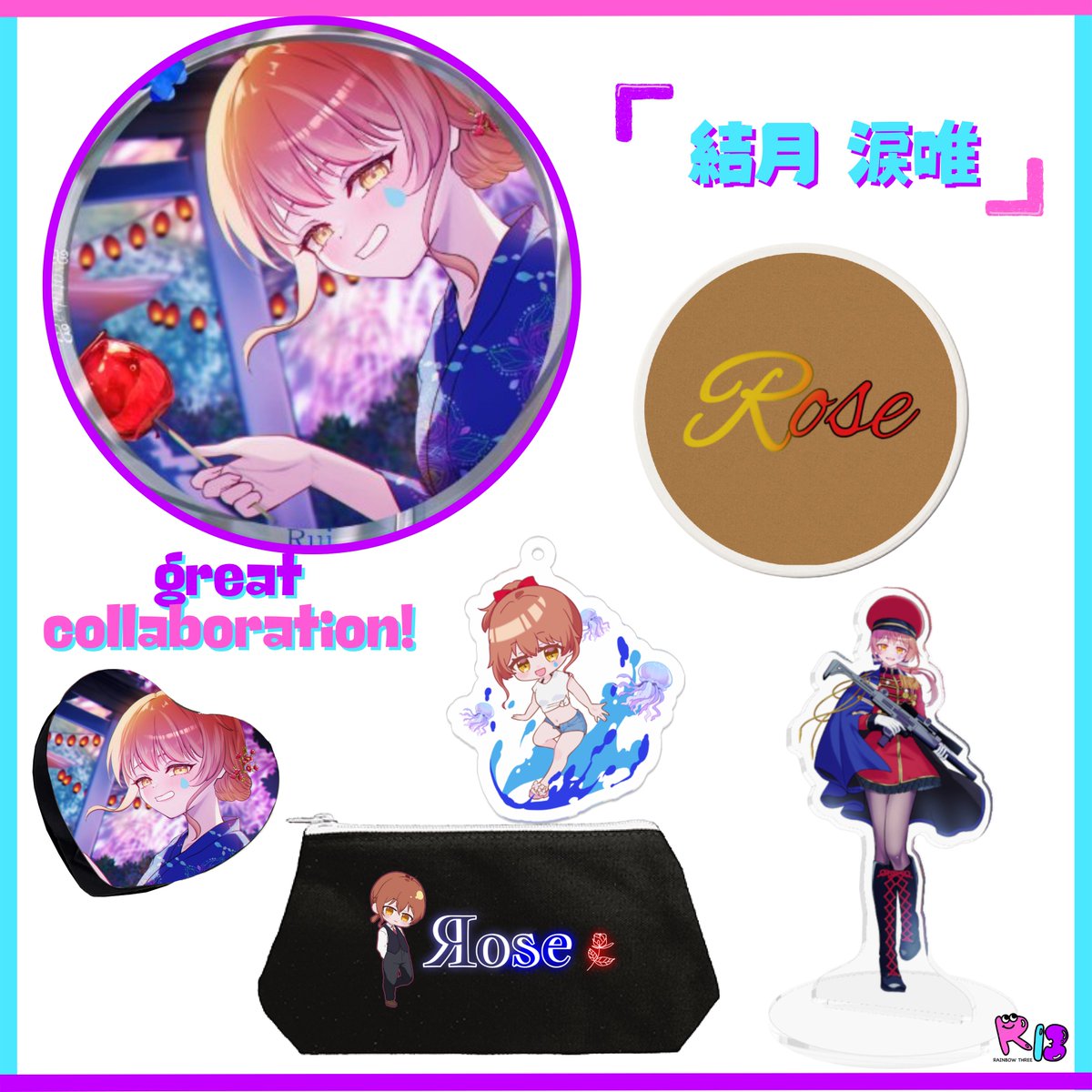 three_rainbow3's tweet photo. コラボ商品のご紹介です。
“結月 涙唯　オリジナルグッズ”
⁡
【販売期間】
2024年10月21日  ~  2024年11月4日 

https://t.co/KvcKcgblJ0
⁡
#rainbowthree
#rainbow3
#レインボースリー
#コラボアイテム https://t.co/jUnGRrooyi