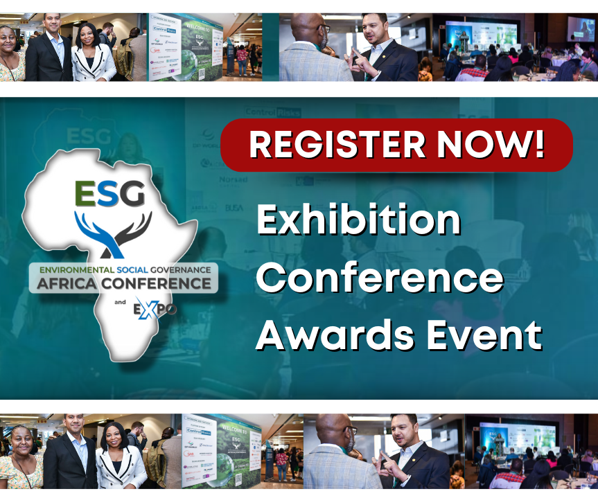 MiningWeekly's tweet photo. Join us at the 3rd @EsgConference &amp; Expo at Sandton Convention Centre, 1-2 Oct 2024. Empowering African leaders for a sustainable future. Don't miss out—shape Africa's future with us!

Info: https://t.co/IiyiUngyYh

Tickets: https://t.co/5JttbsWZkk

#ESG #Africa https://t.co/tjbzkfjdWM