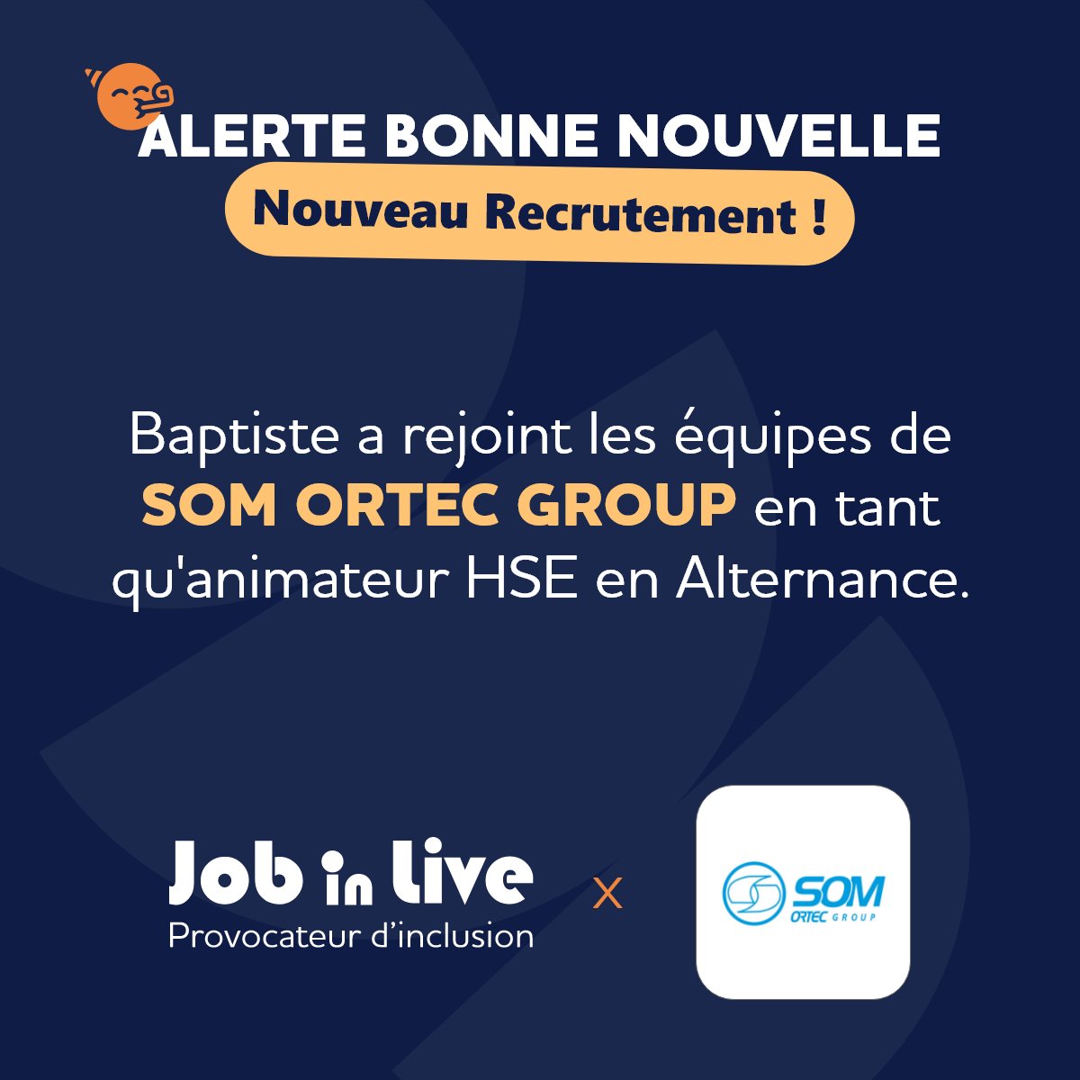 Nous sommes fiers d'avoir accompagné Baptiste dans sa recherche d'alternance et de l'avoir aidé à décrocher un poste d'Animateur HSE au sein de SOM ORTEC GROUP 👏
Notre cabinet est là pour vous aider dans votre recherche de profils adaptés à vos besoins : i.mtr.cool/noxclfhrsv