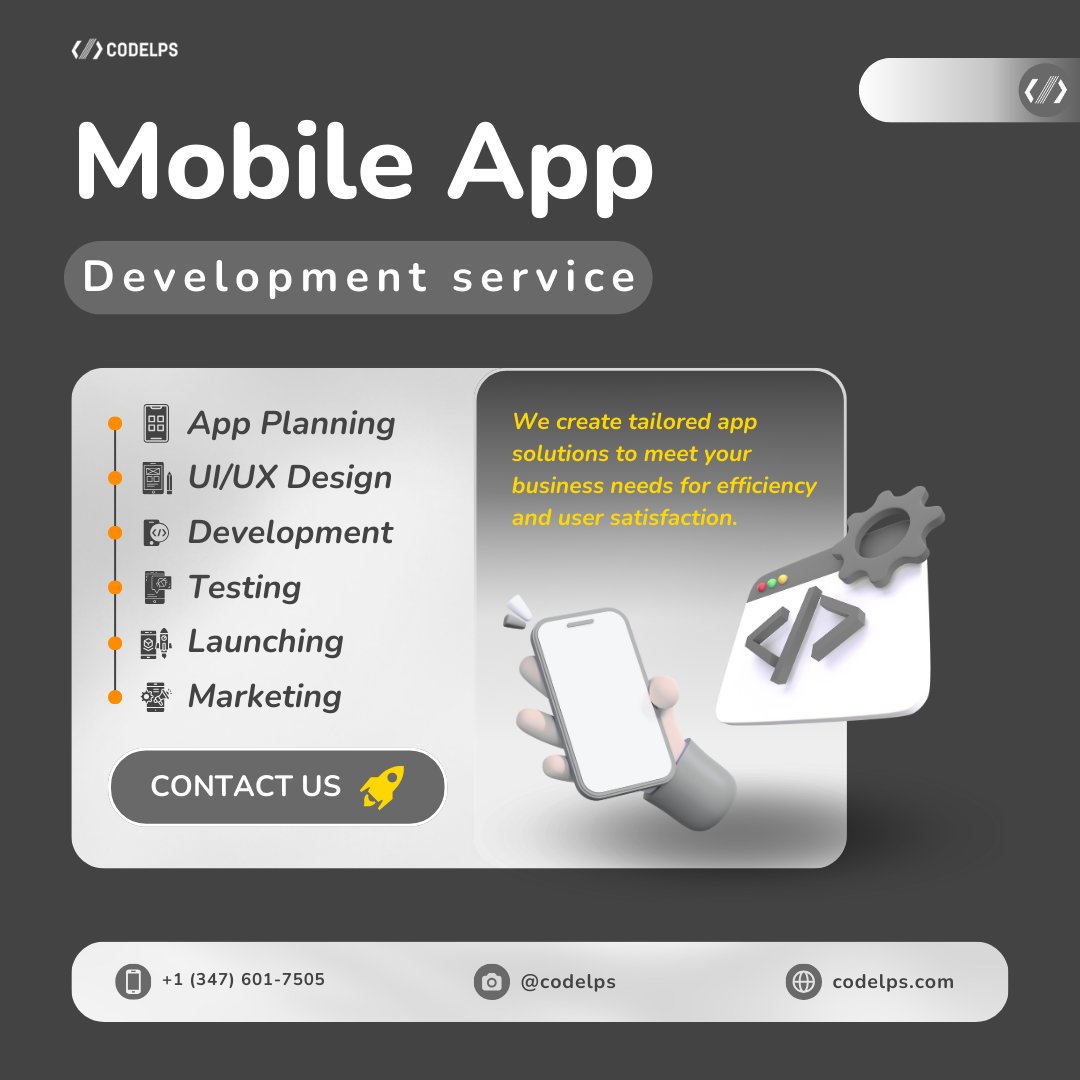codelps's tweet photo. We Master the Art of App Development
Codelps is your trusted partner for delivering innovative and high-performance mobile apps. Contact us today for a consultation.
#Codelps #MobileAppDevelopment  #appdevelopmentcompany #iOS #Android #Apps #AppMarketing #AppDesign #UIUX #ASO #uA https://t.co/YMOPJ3Q2Kv