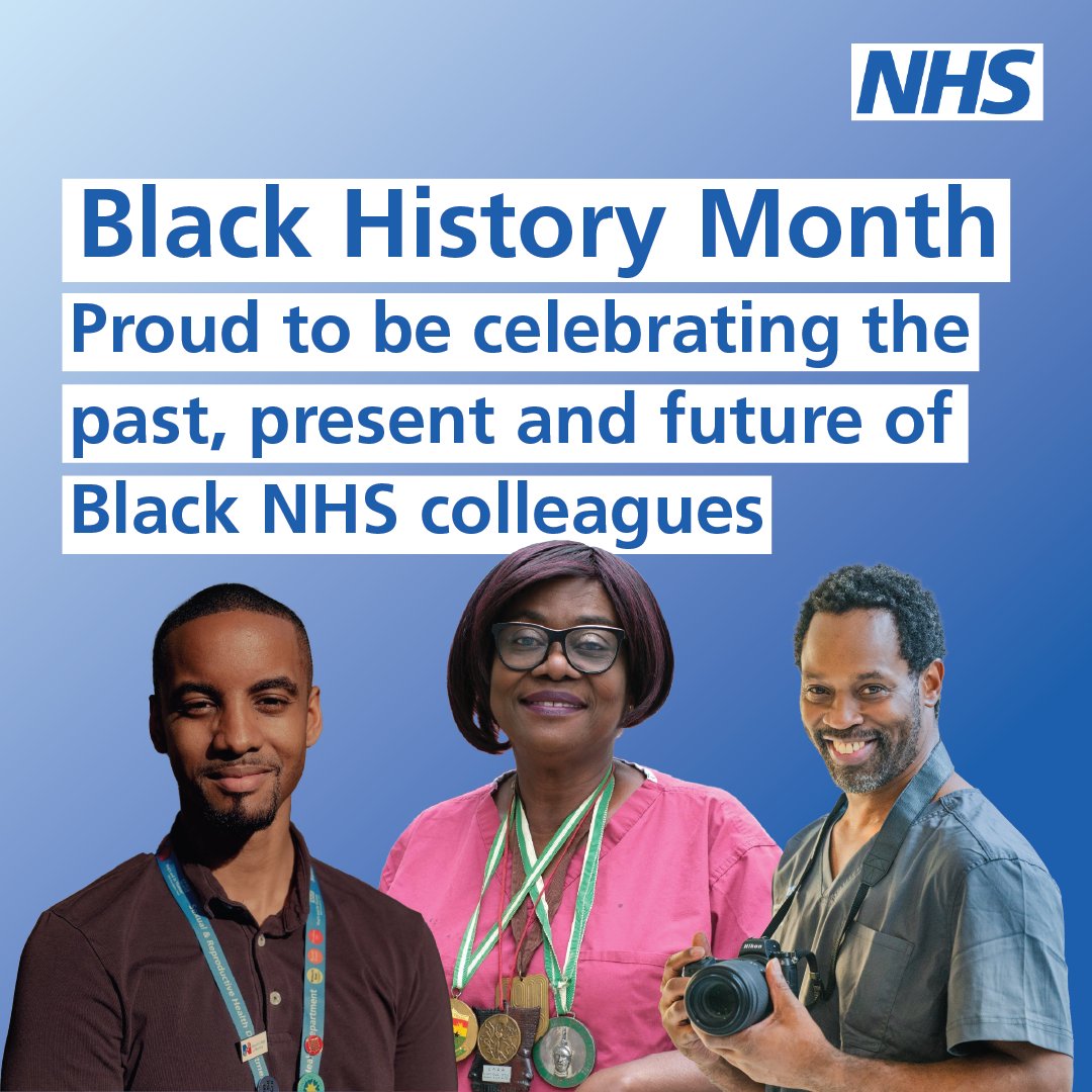 This #BlackHistoryMonth we’re proud to be celebrating our Black NHS colleagues.  

This month, we will be sharing stories championing our Black staff and highlighting the work happening across the country to tackle health inequalities. 💙