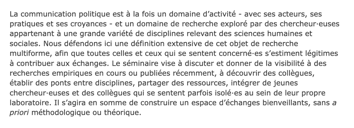 afspinfos's tweet photo. 📢 Nouveau séminaire PERISCoP "Promouvoir les enquêtes et recherches interlabo sur la communication politique"

Présentation &amp; programme 2024-2025 ici : https://t.co/hQkgvuQ59o

1ère séance le 4/10 à l'UPEC ou en visio 👉Création et propagation des mèmes politiques

#compol #SHS https://t.co/qtJcOLR1ZB