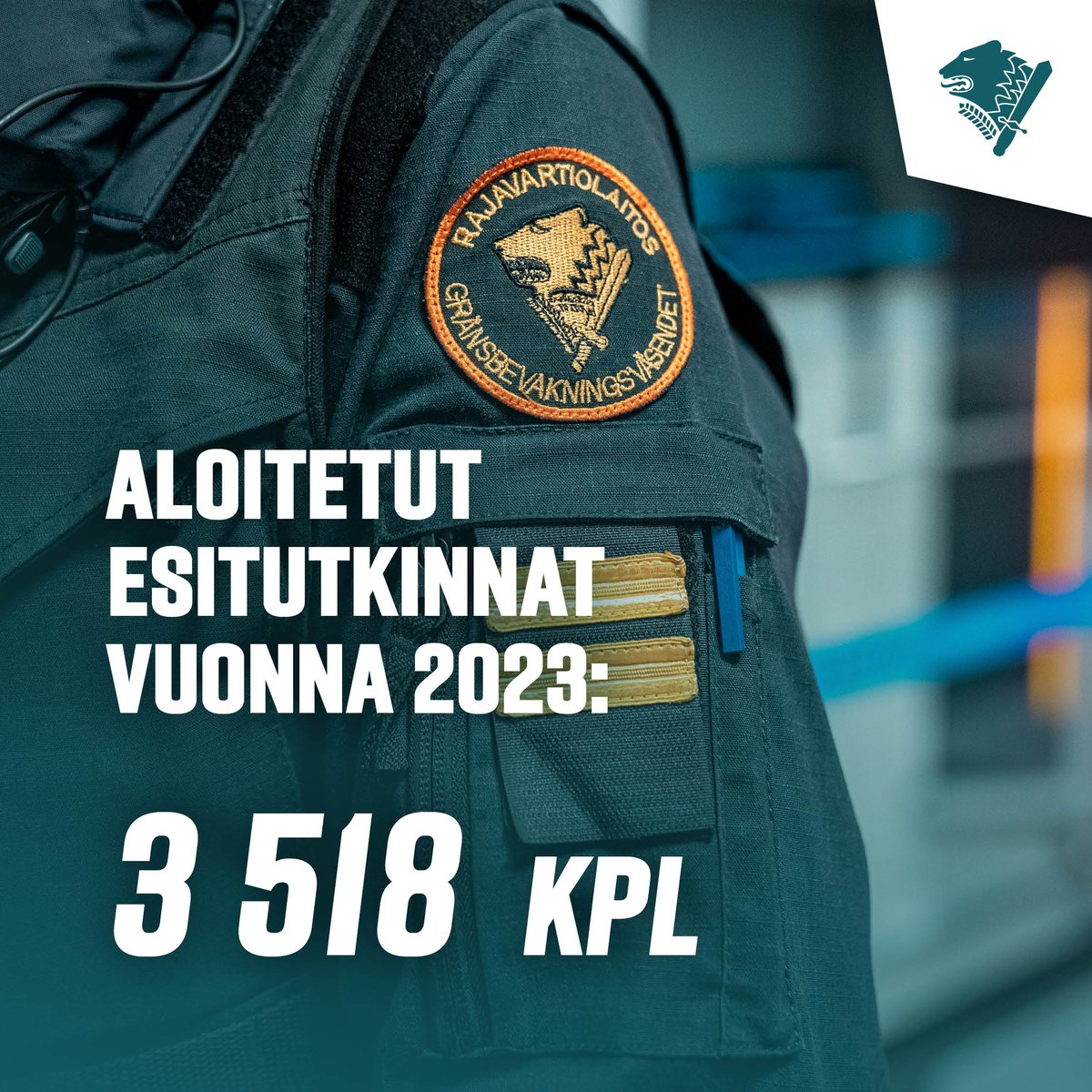 Rajavartiolaitoksen keskeisiä tutkittavia rikoksia ovat muun muassa laittoman maahantulon järjestämiset, väärennösrikokset ja valtiorajarikokset. Lisäksi Rajavartiolaitos tutkii ratti- ja vesiliikenteenjuopumustapauksia sekä kalastus- ja metsästysrikoksia.