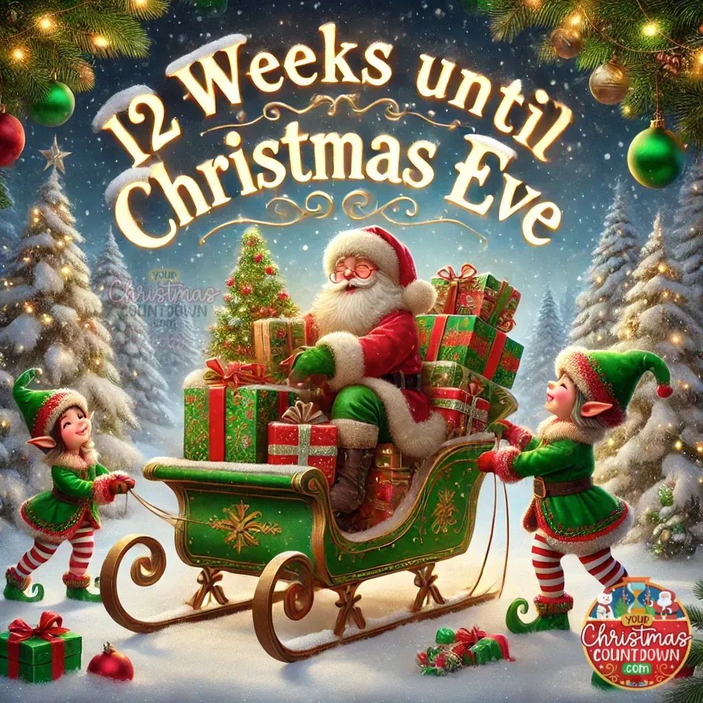 12 WEEKS UNTIL #CHRISTMAS EVE!
🕒 YourChristmasCountdown.com 🎄🎅