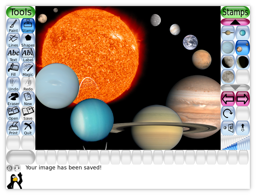 Refreshed the rest of the solar system stamps; long overdue!