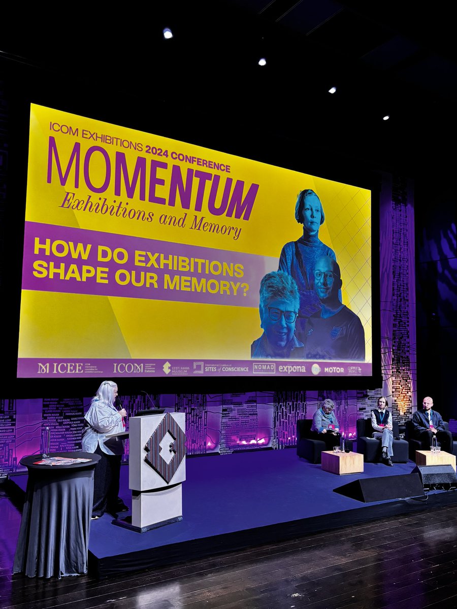 ICEE_ICOM's tweet photo. Day 2 of #Momentum2024 opens with the question: How do exhibitions shape memory? With the participation of Olena Honcharuk, from the @Dovzhenko_C; Miles Greenwood from the @International Slavery Museum and @lindabnorris from the International Coalition of Sites of Conscience. https://t.co/DmBJv3QjXx