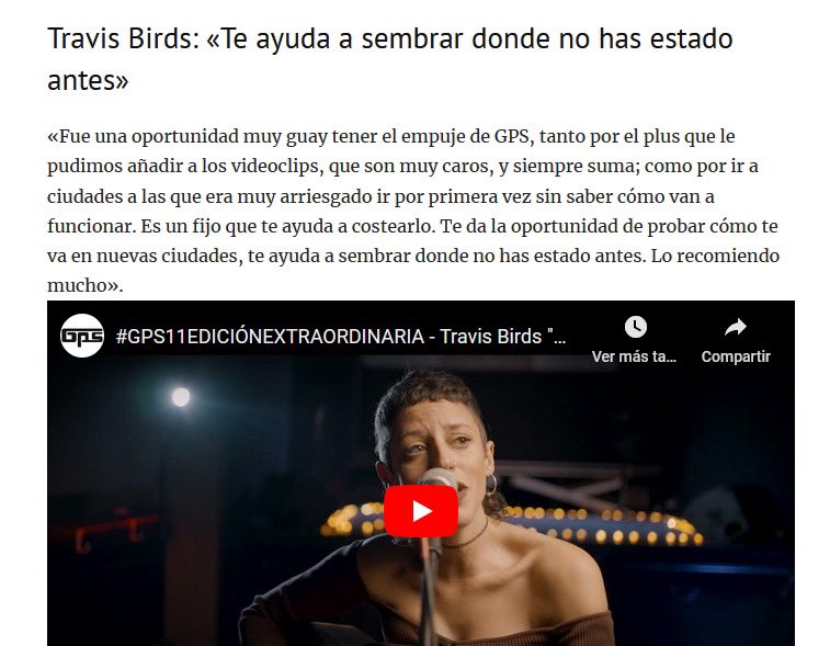 Girando Por Salas (@girandoporsalas) on Twitter photo Buenos días. Celebramos #QuinceAñosGirando con la segunda parte del artículo especial de <a href="/jenesaispop/">jenesaispop</a> agradeciendo las declaraciones de Travis Birds <a href="/TravisBirds/">Travis Birds</a> #NosVemosEnLasSalas #GPS15 Buenos días. Celebramos #QuinceAñosGirando con la segunda parte del artículo especial de <a href="/jenesaispop/">jenesaispop</a> agradeciendo las declaraciones de Travis Birds <a href="/TravisBirds/">Travis Birds</a> #NosVemosEnLasSalas #GPS15