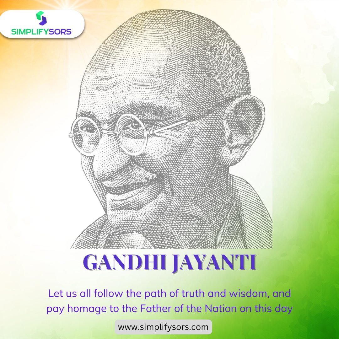 Simplifysors_'s tweet photo. Just as Gandhiji led India towards independence, let's embark on a journey towards financial freedom. Invest wisely, stay patient, and reap the rewards. Happy Gandhi Jayanti!

#Simplifysors
#MutualFundsSahiHai 
#sip #GandhiJayanti https://t.co/JhSRMCb219