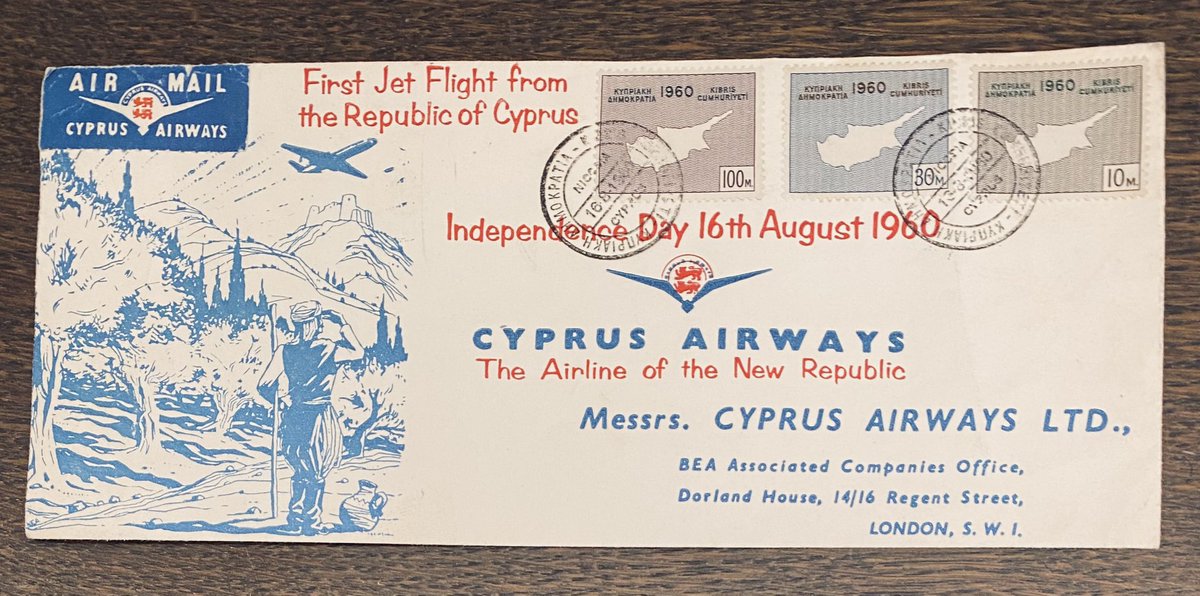 Republic of #Cyprus celebrates today 64 years of independence. 
Well… Actually first Independence Day was on 16th August 1960, when we had the first jet flight from the Republic of Cyprus. #CyprusAirways was the airline of the new republic. <a href="/AlexisVafeades/">Alexis Vafeades</a> #ΑρχείοΑΧατζηπαναγή