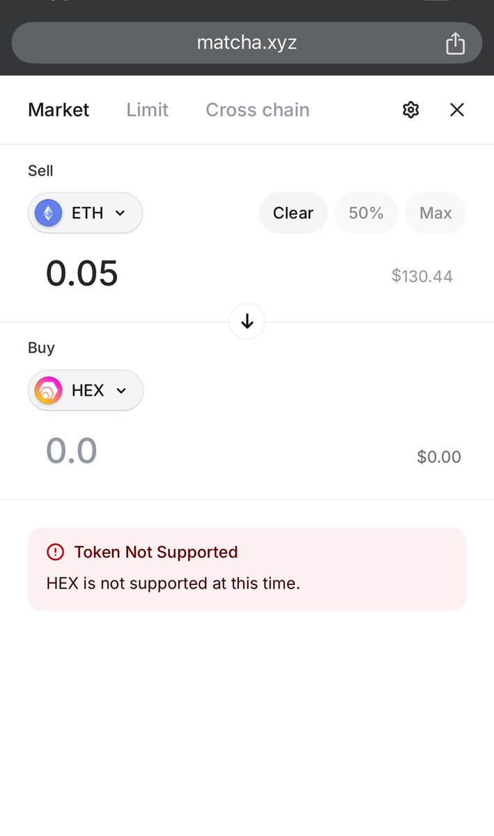 hexpulse_io's tweet photo. Yes the hate is real boys and girls even 0x ( matcha ) HEX is blocked but wait is this bullish 🤔 #HEX #pulsechain https://t.co/Spr4GcxcFZ