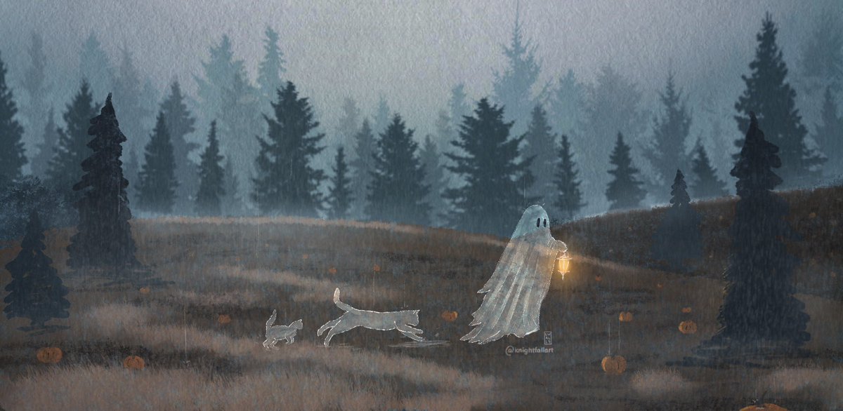 knightfallart's tweet photo. It’s the 1st of October! I got the cosiest vibes painting this ☕️ 🐈‍⬛
#october #halloween #autumn #fall https://t.co/DoMCyd4T41
